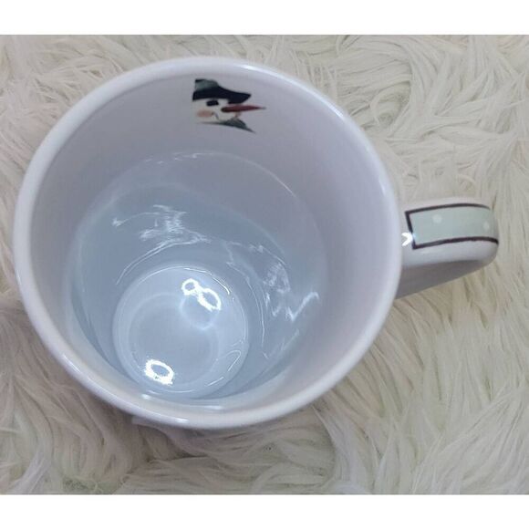 NANTUCKET TALL CHRISTMAS/SNOWMAN COFFEE MUG HOLDS 20 OZ TO THE RIM 6" TALL - Picture 2 of 8